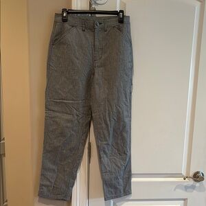 ASOS Gray Pin Striped Cargo Pants with Relaxed Fit